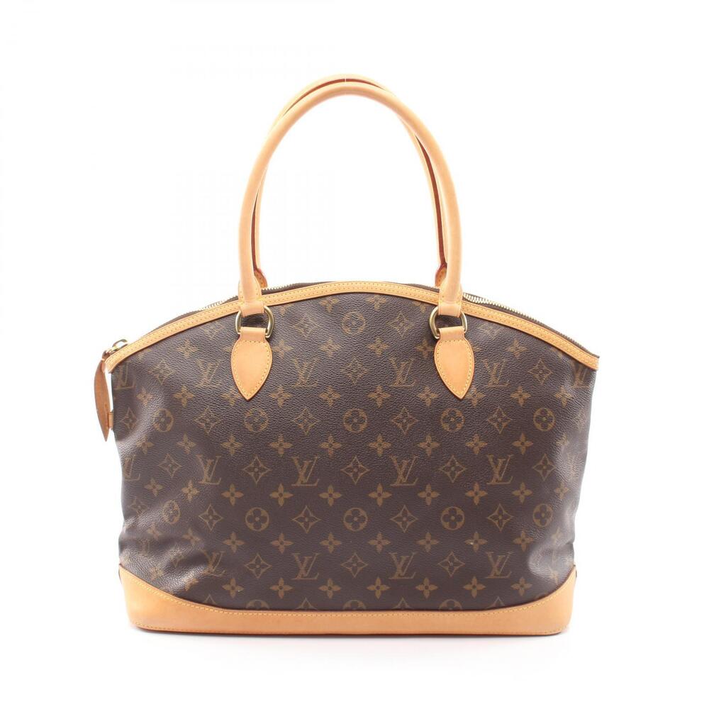 Louis Vuitton Lockit Horizontal Monogram Tote Bag Canvas Leather Brown